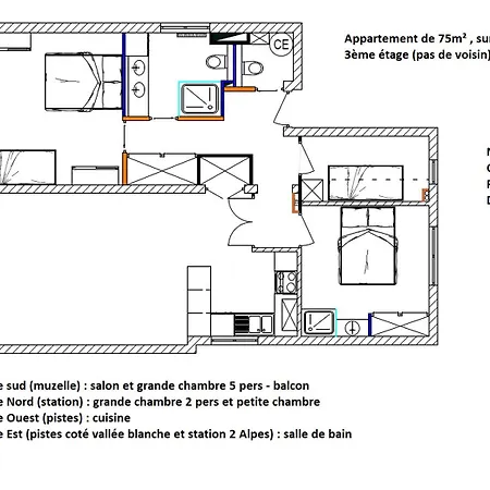 Les Myosotis Bat C 43 Et 44 Apartamento Les Deux Alpes